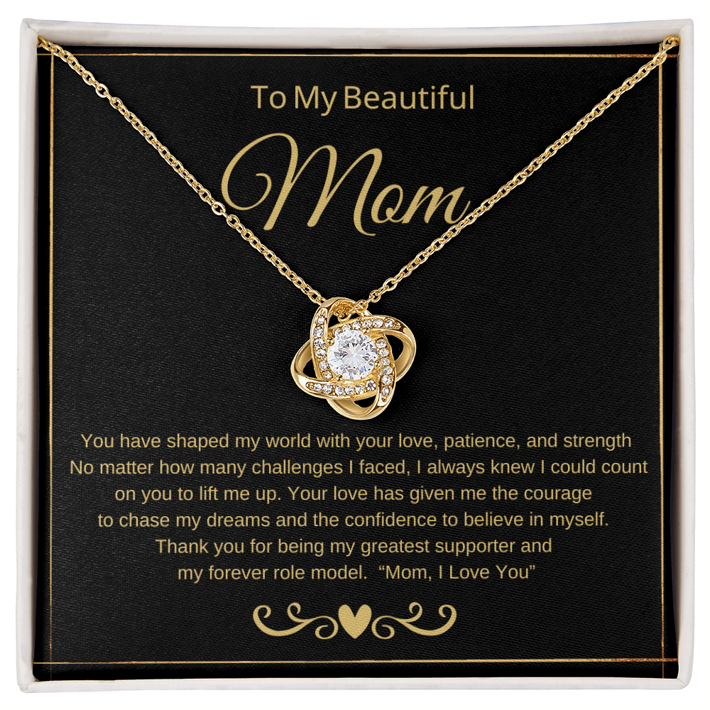 Mom, Thank You for Being My Greatest Supporter - Love Knot Necklace