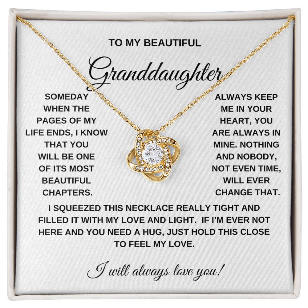 To My Granddaughter | Love Knot Necklace
