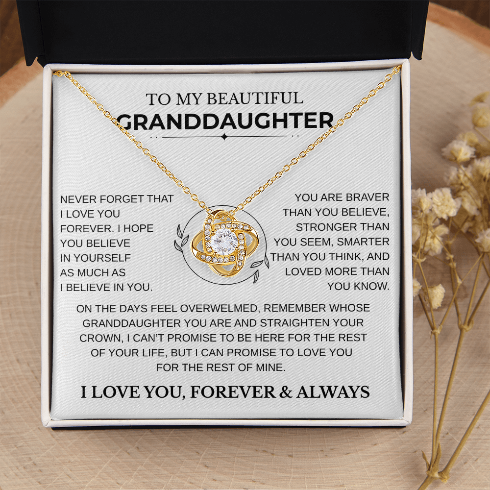 Gift for Granddaughter - "Never Forget that I Love You"