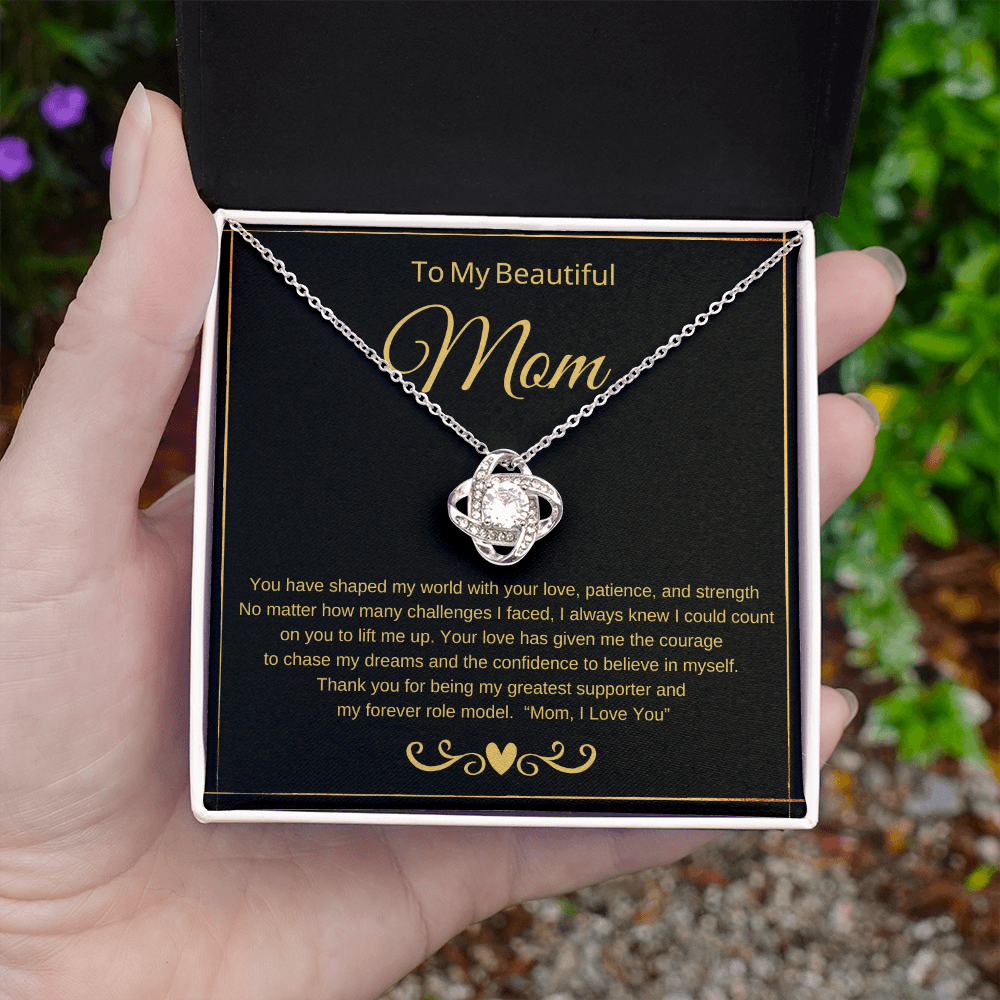 Mom, Thank You for Being My Greatest Supporter - Love Knot Necklace