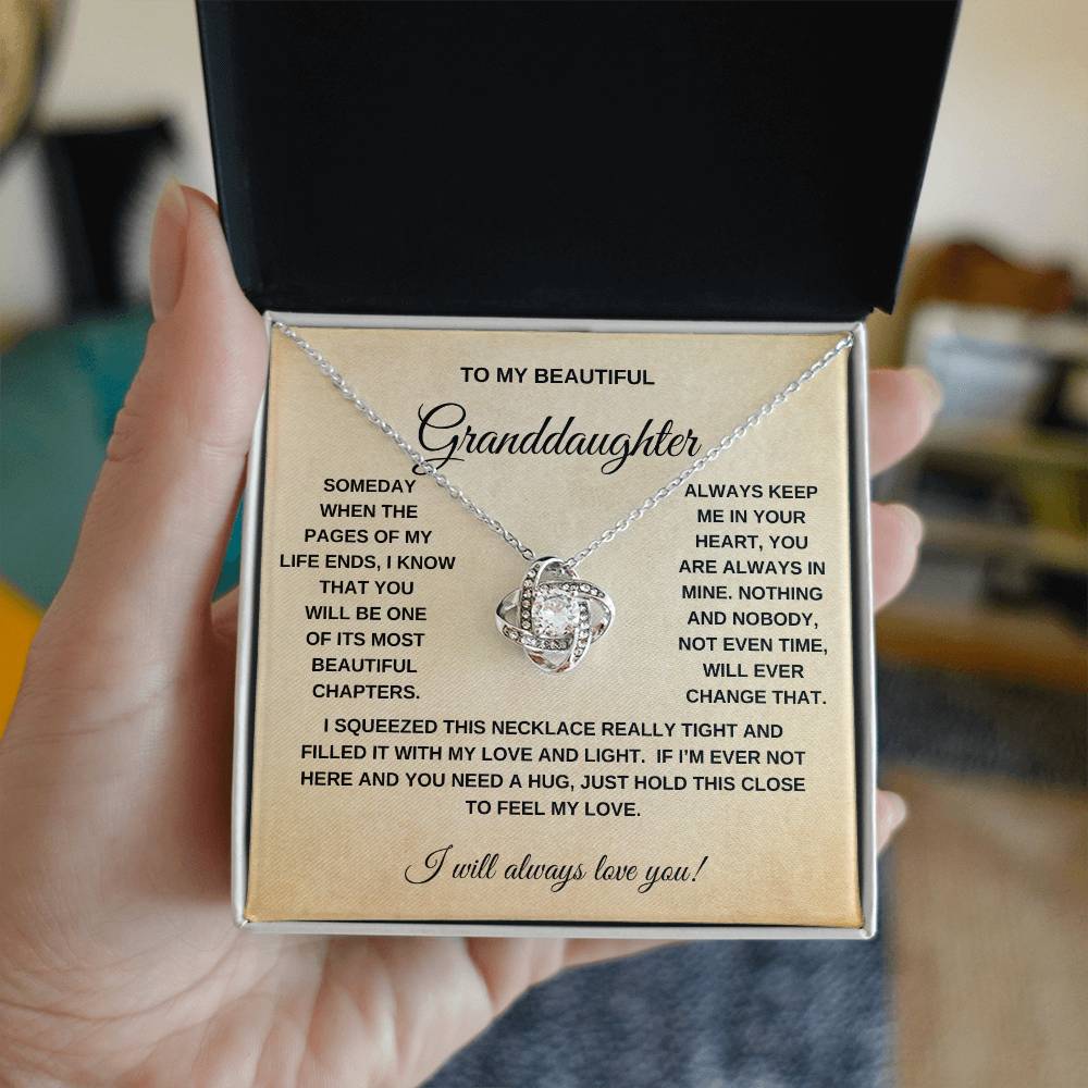 To My Granddaughter | Love Knot Necklace - GB