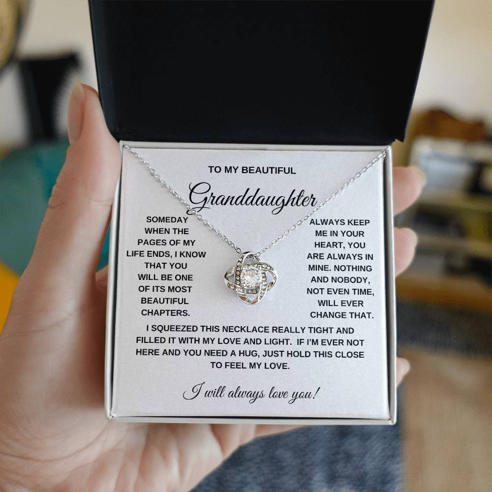 To My Granddaughter | Love Knot Necklace