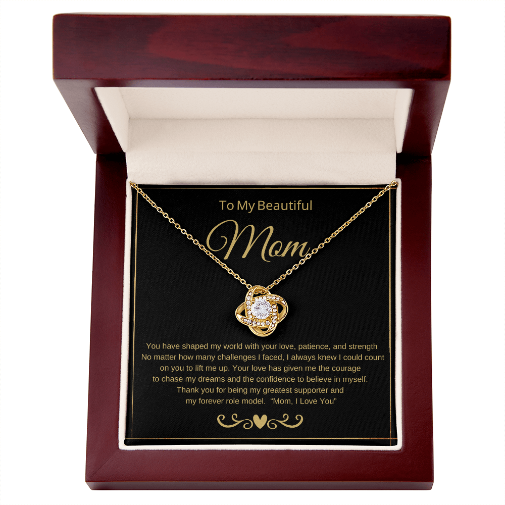 Mom, Thank You for Being My Greatest Supporter - Love Knot Necklace
