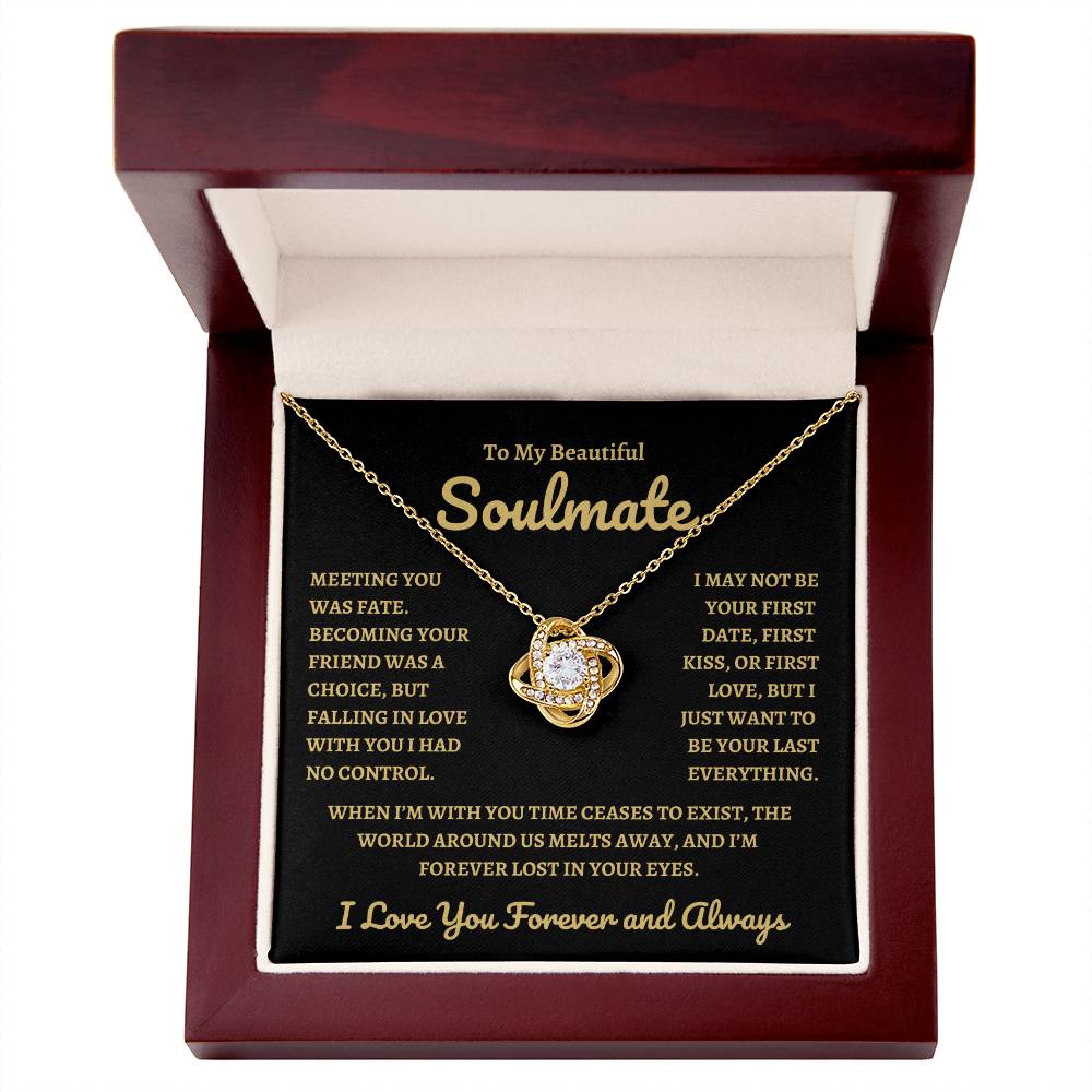 To My Beautiful Soulmate | Time Ceases to Exist - Love Knot Necklace