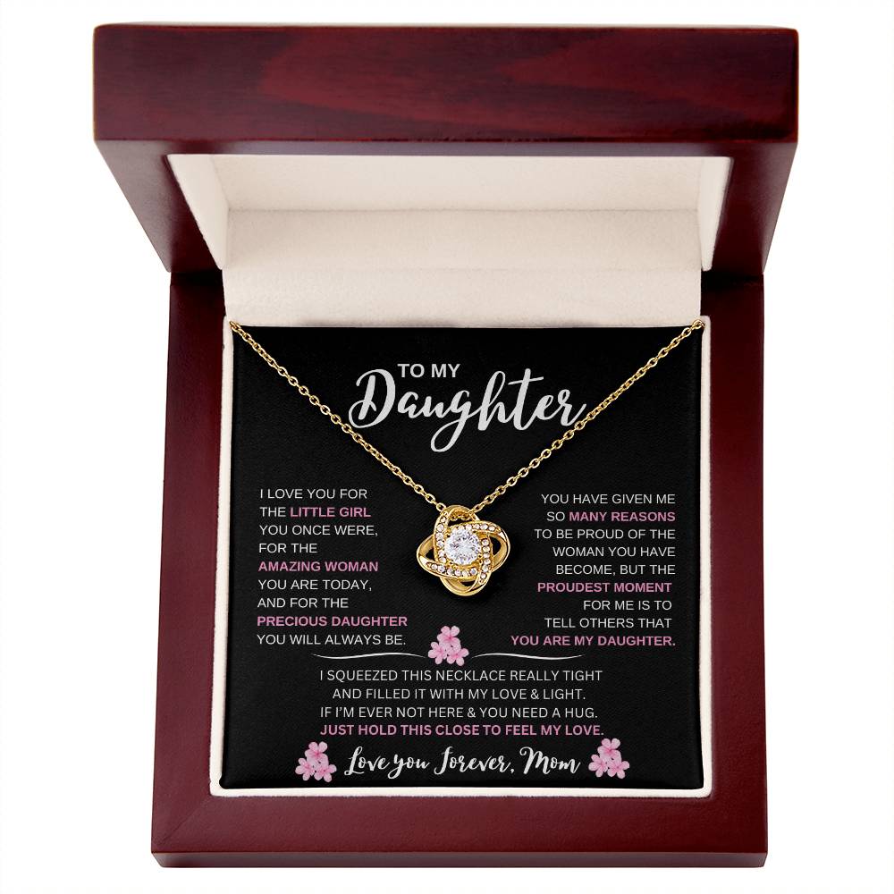 To My Daughter Love, Mom | Love Knot Necklace