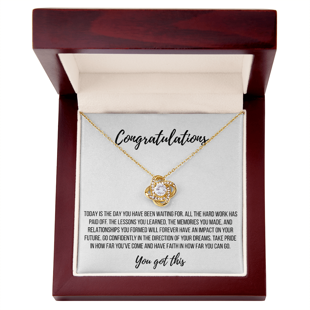 You Did It! Celebration Necklace - Love Knot