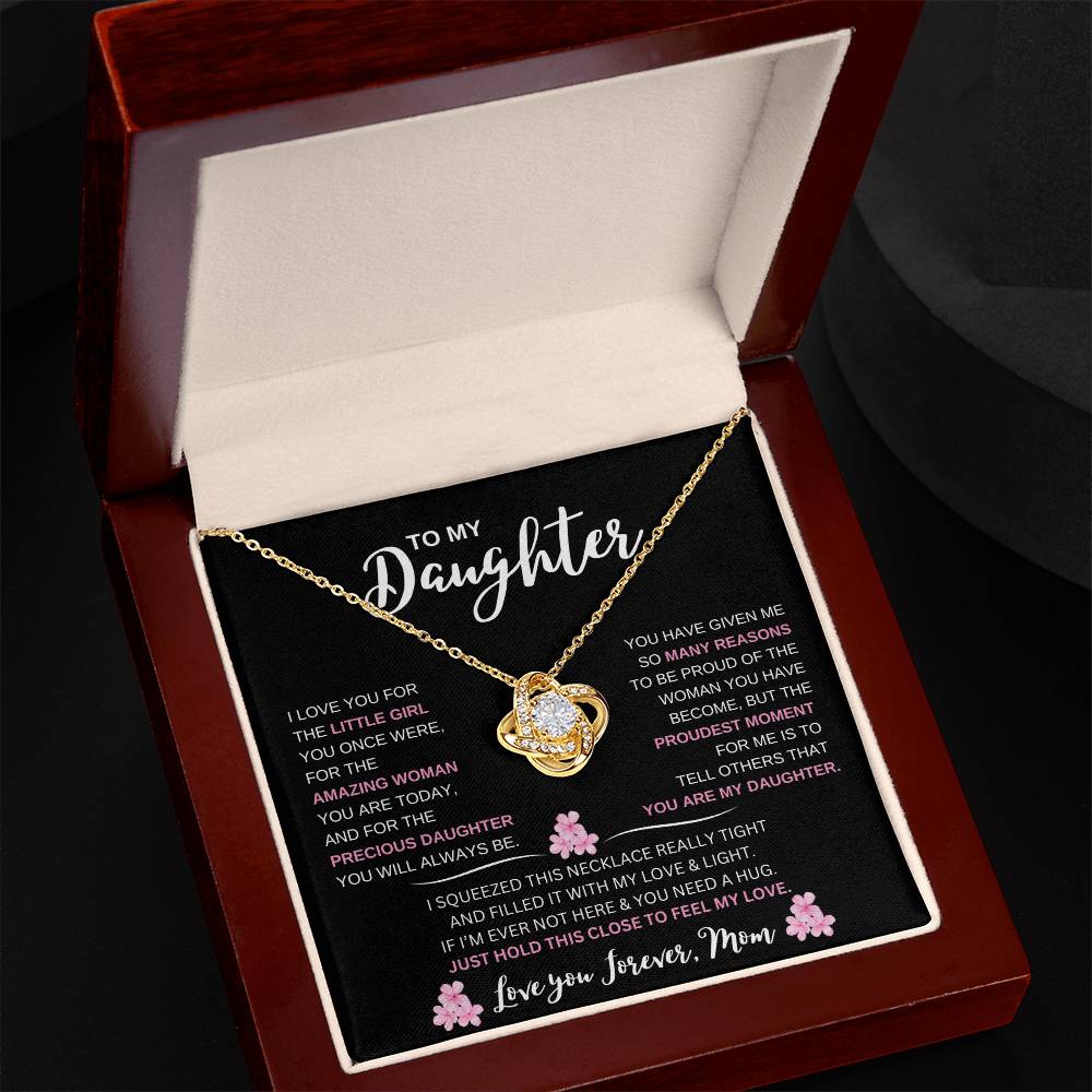 To My Daughter Love, Mom | Love Knot Necklace