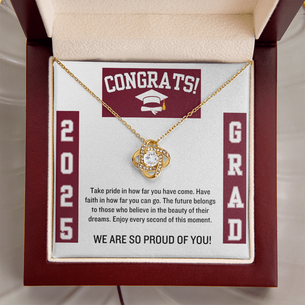 Graduation Gift | The Future Belongs To You - Love Knot Necklace