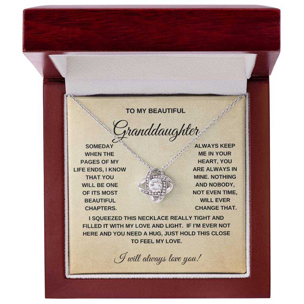 To My Granddaughter | Love Knot Necklace - GB