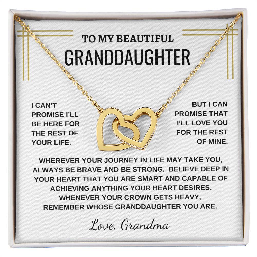 To My Beautiful Granddaughter - Interlocking Necklace