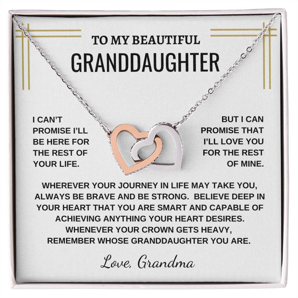 To My Beautiful Granddaughter - Interlocking Necklace