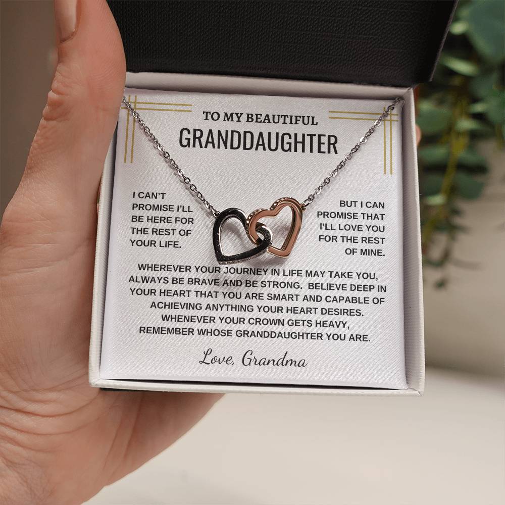To My Beautiful Granddaughter - Interlocking Necklace