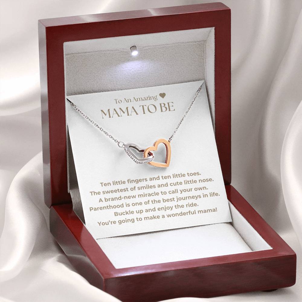 To An Amazing Mama To Be - Interlocking Hearts Necklace G