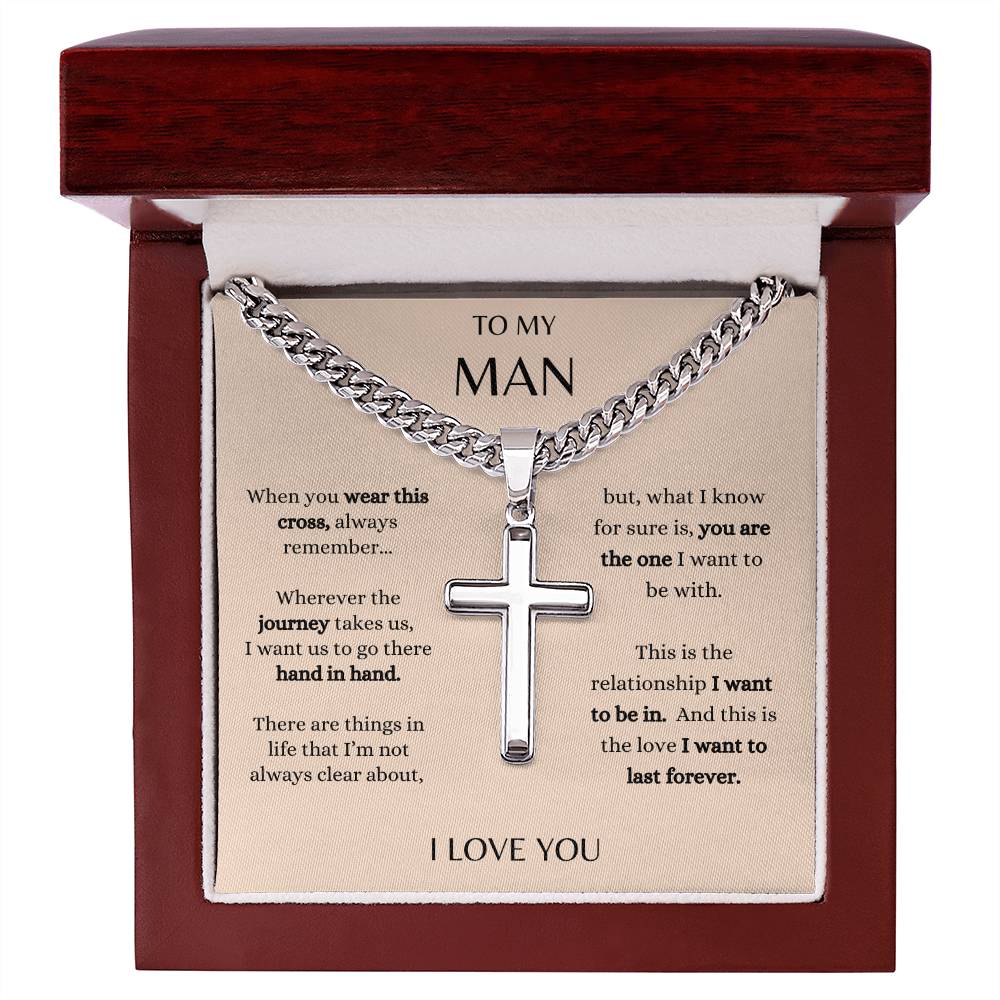 To My Man | You Are the One - Cross Necklace