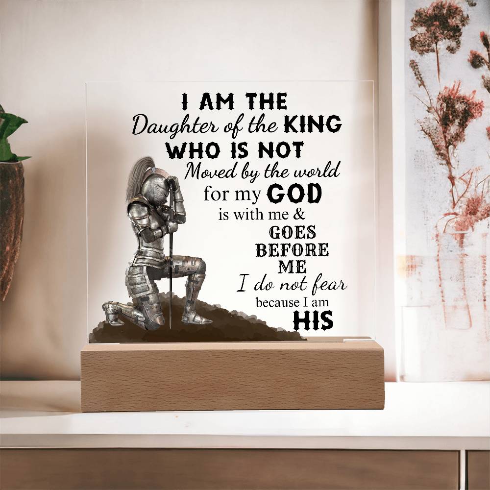 Daughter of the King - Inspirational Religious Acrylic Plaque Gift for Christian Daughters