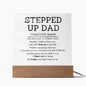 Stepped Up Dad | Bonus Dad | Father's Day - Plaque