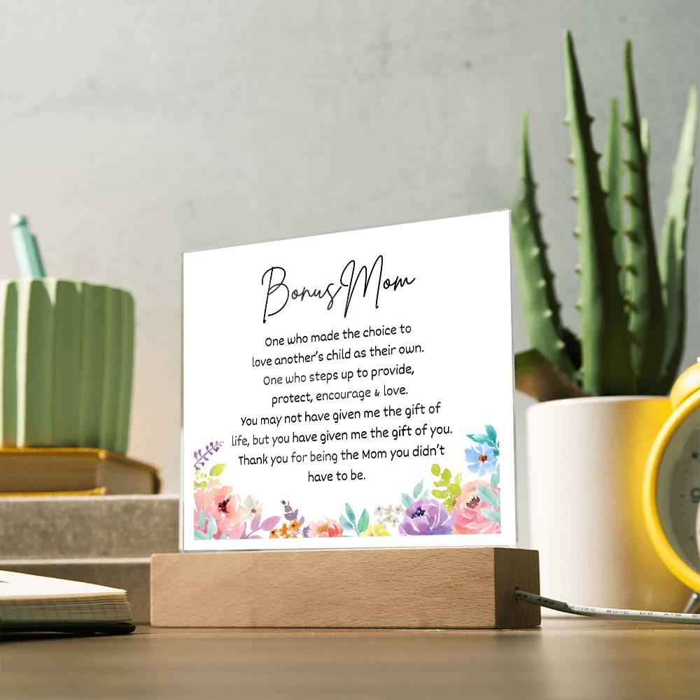 Bonus Mom - Acrylic Plaque