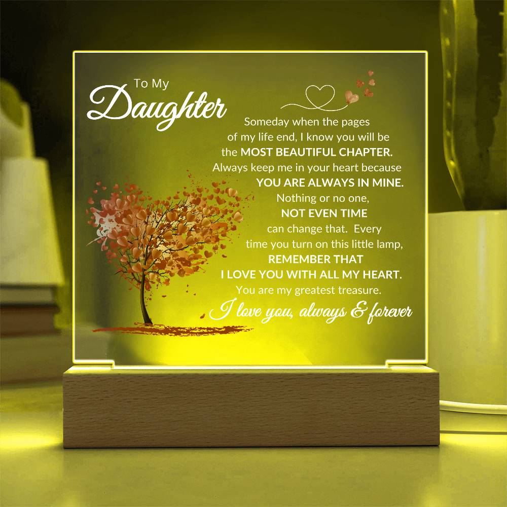 To My Daughter | Beautiful Chapter | Acrylic Plaque