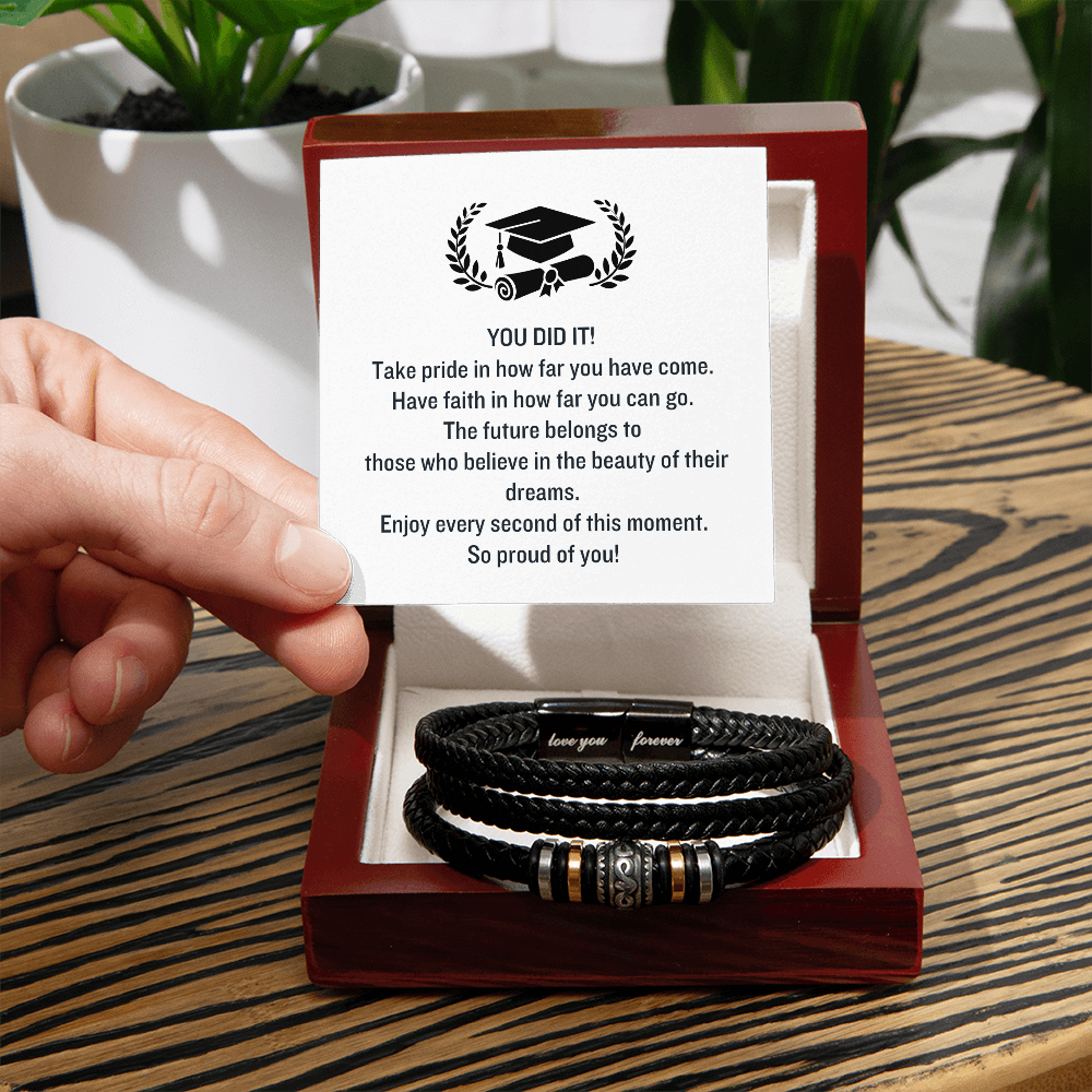 Graduation Gift for Son | You DID IT! - Love You Forever Bracelet WB