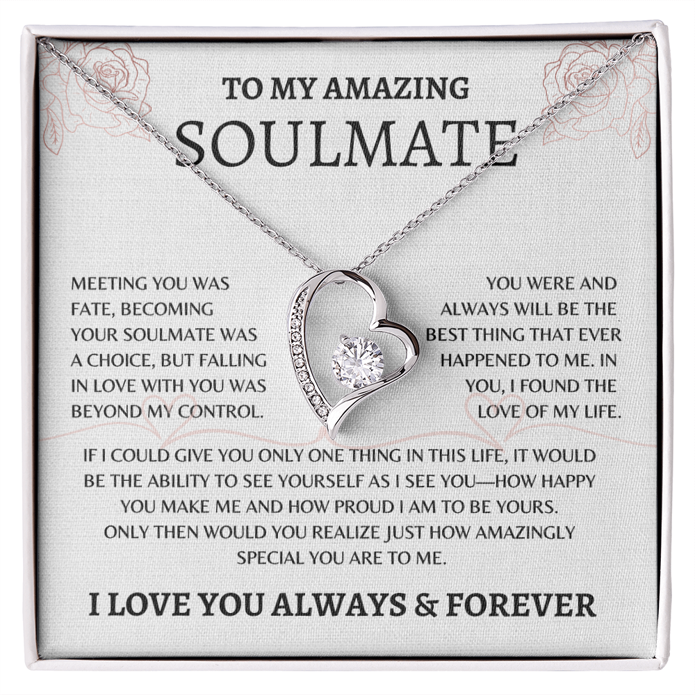 To My Amazing Soulmate | Love of My Life - Forever Love Necklace