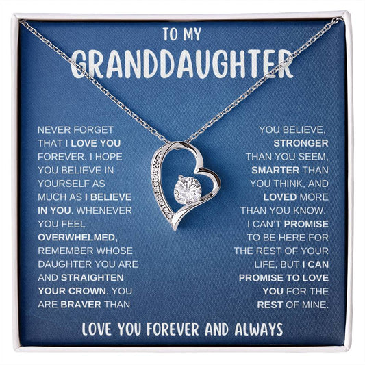 To My Granddaughter - I Love You Forever | Forever Love Necklace