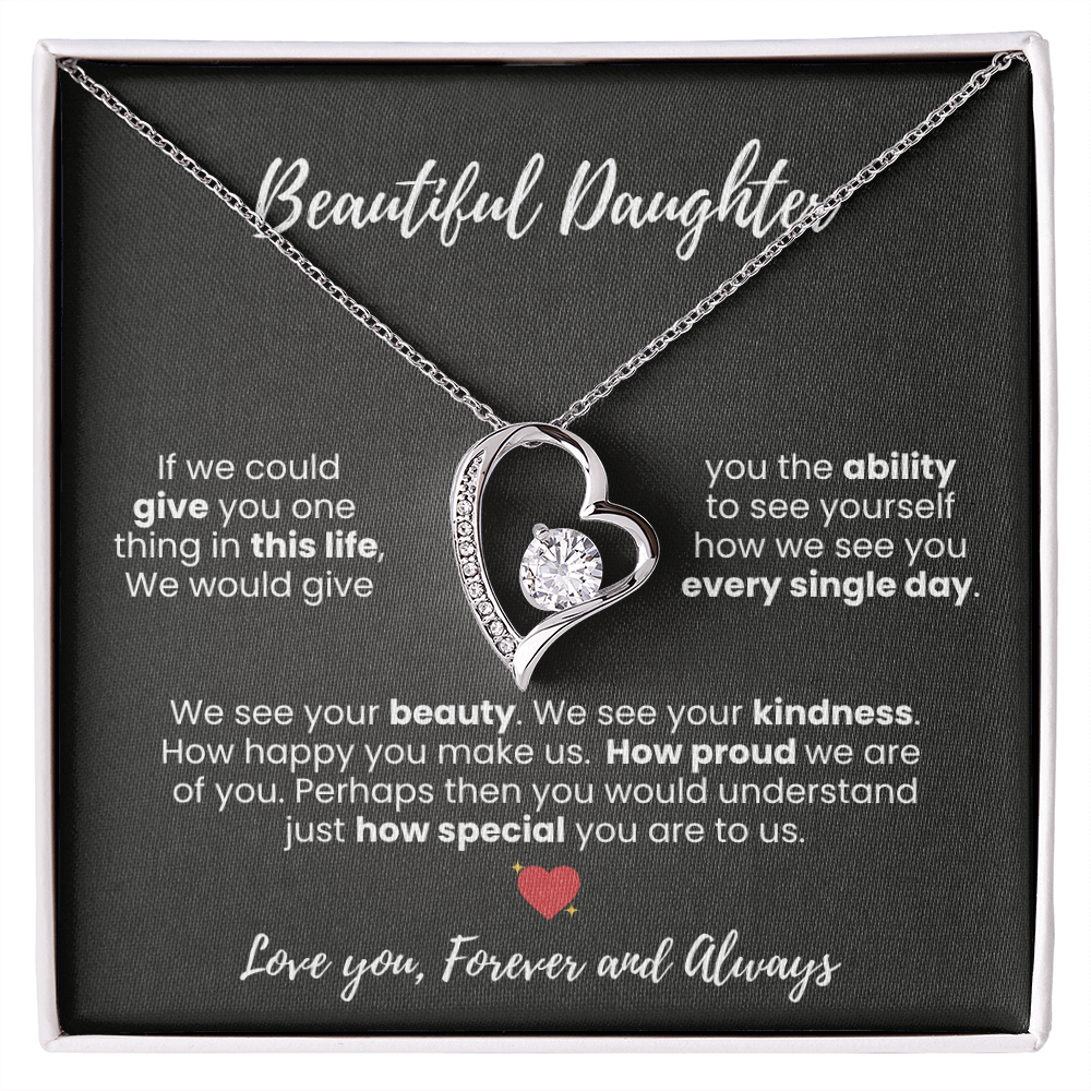 Beautiful Daughter Forever Love Necklace - Symbol of Love and Protection