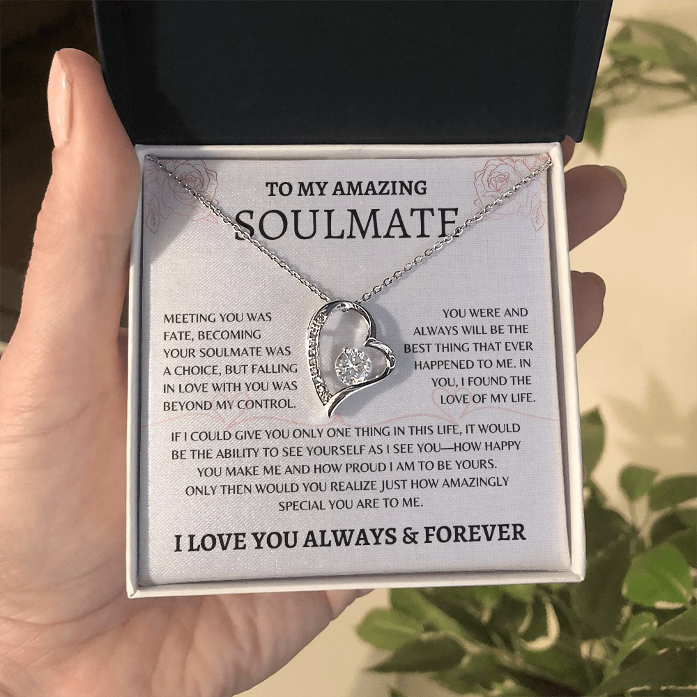 To My Amazing Soulmate | Love of My Life - Forever Love Necklace
