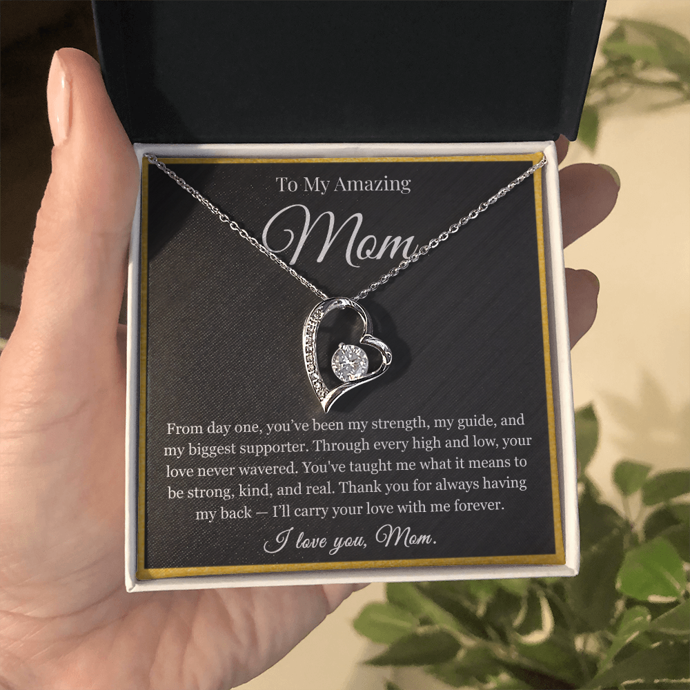 To My Amazing Mom My Biggest Supporter - Forever Love Necklace