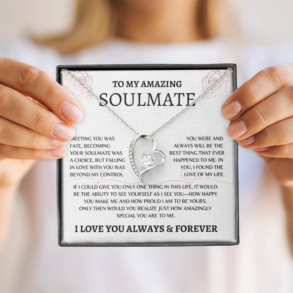 To My Amazing Soulmate | Love of My Life - Forever Love Necklace
