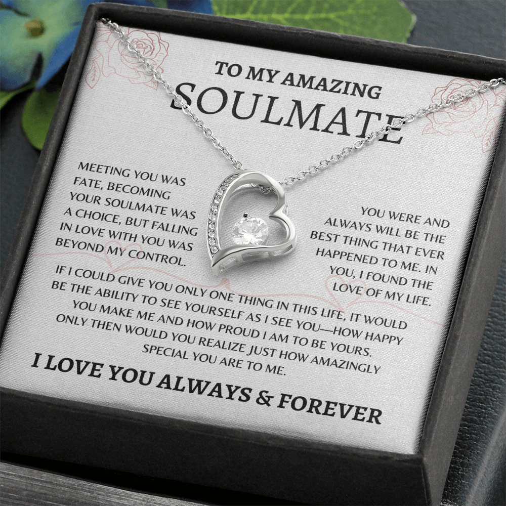 To My Amazing Soulmate | Love of My Life - Forever Love Necklace