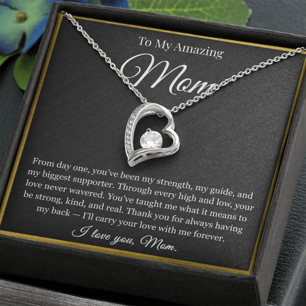 To My Amazing Mom My Biggest Supporter - Forever Love Necklace