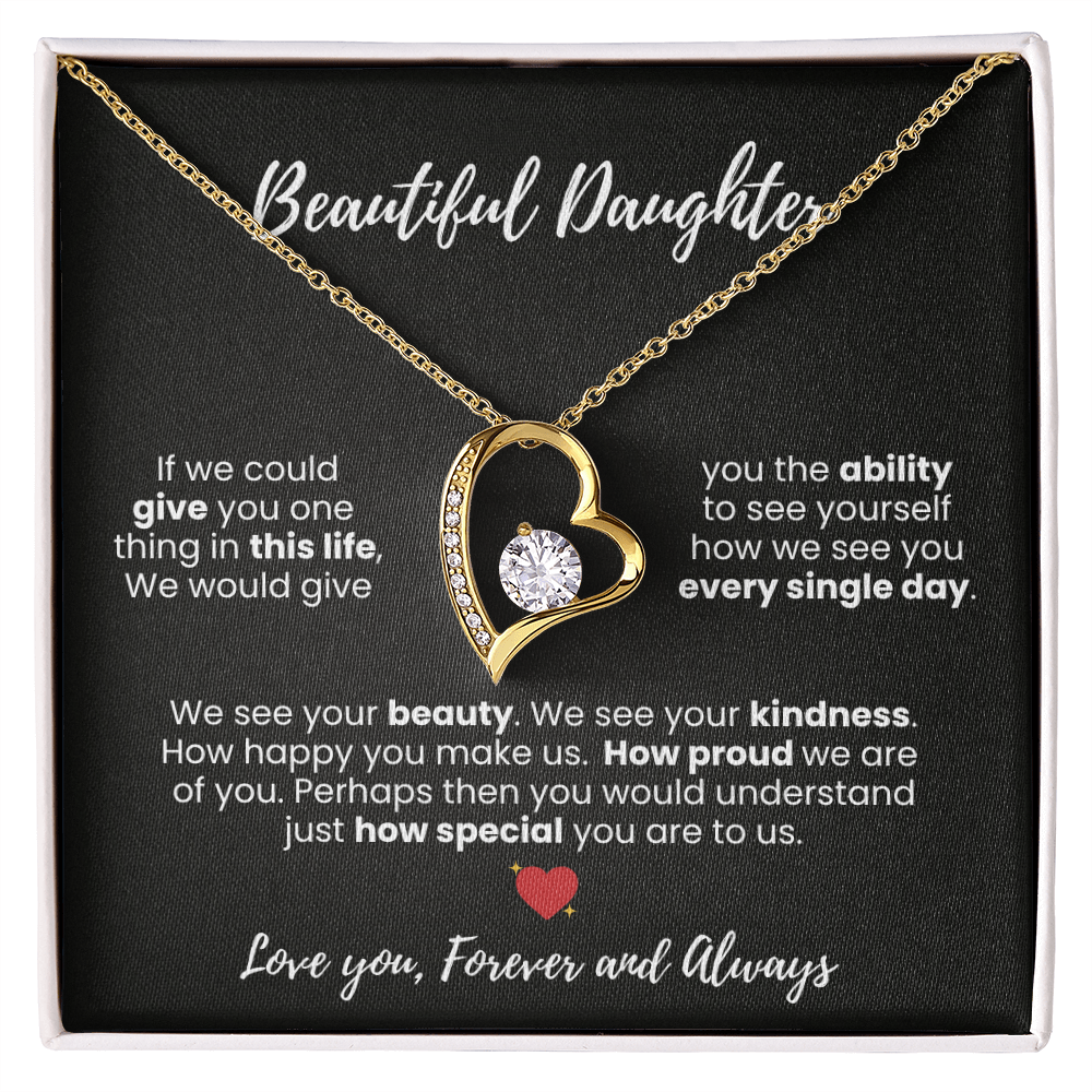 Beautiful Daughter Forever Love Necklace - Symbol of Love and Protection