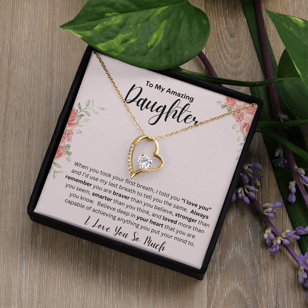 To My Amazing Daughter - Forever Love Necklace