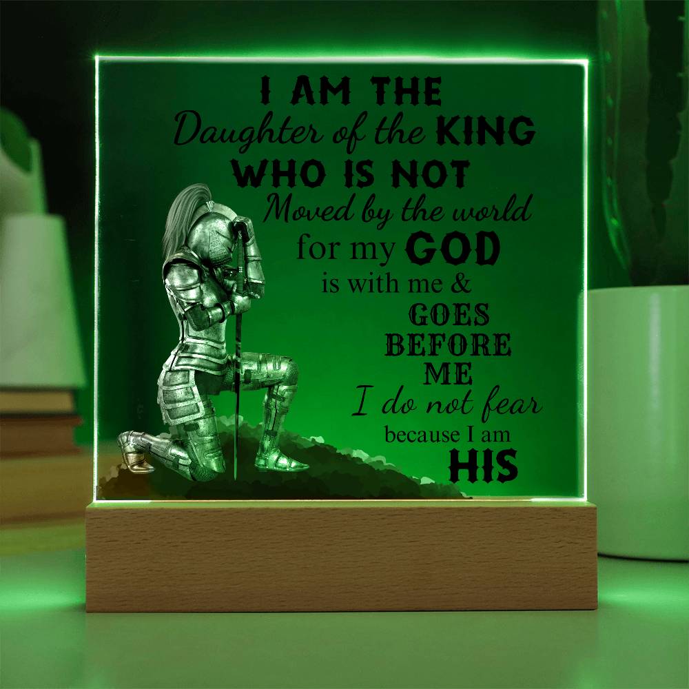 Daughter of the King - Inspirational Religious Acrylic Plaque Gift for Christian Daughters