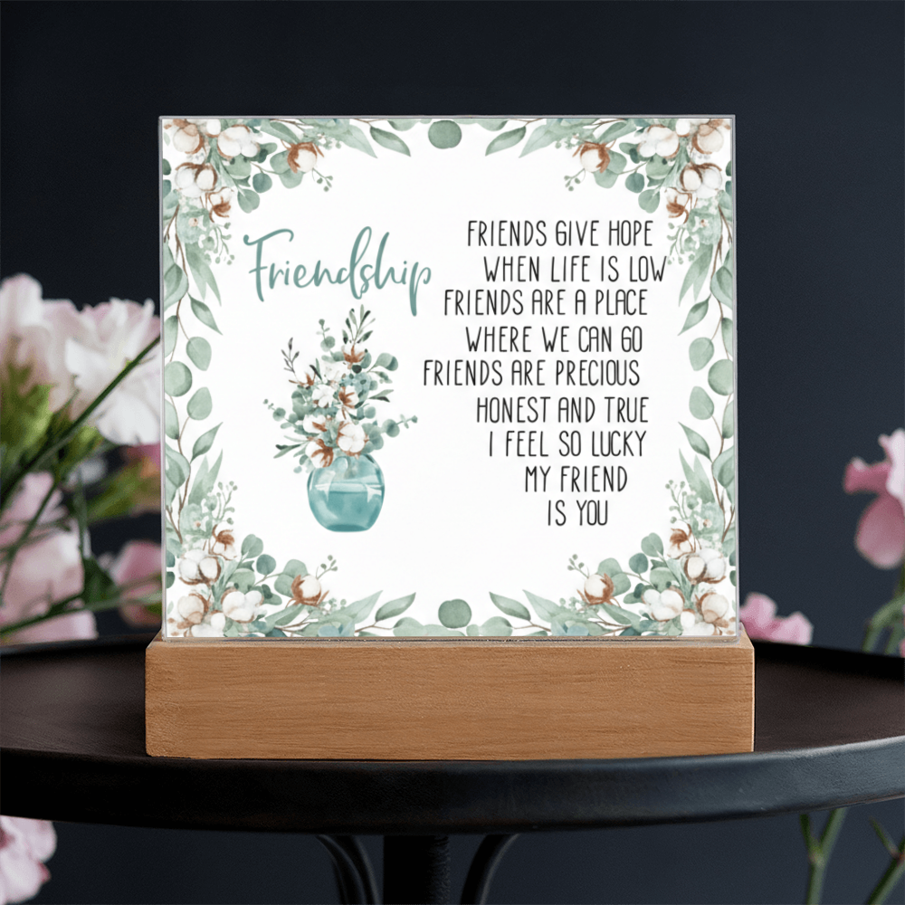 Friendship Gift Acrylic Plaque - Personalized Best Friend Keepsake