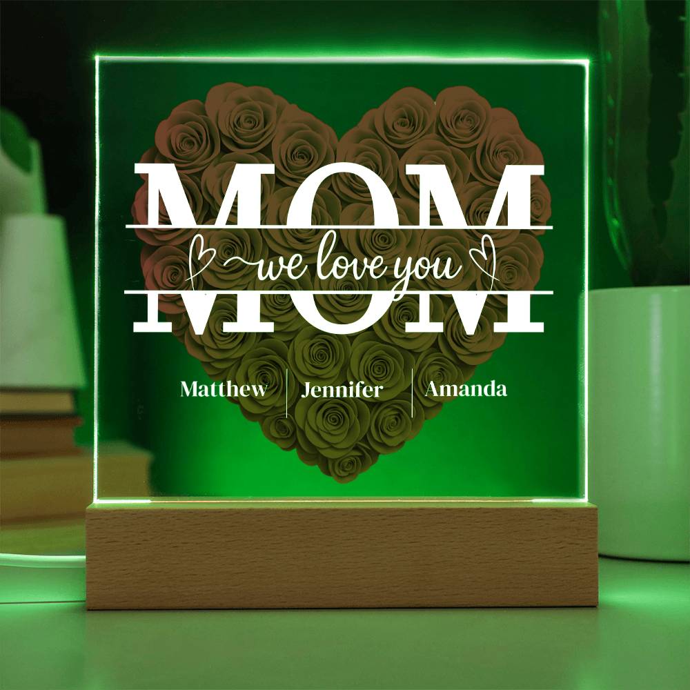 MOM Personalized Acrylic Square Plaque