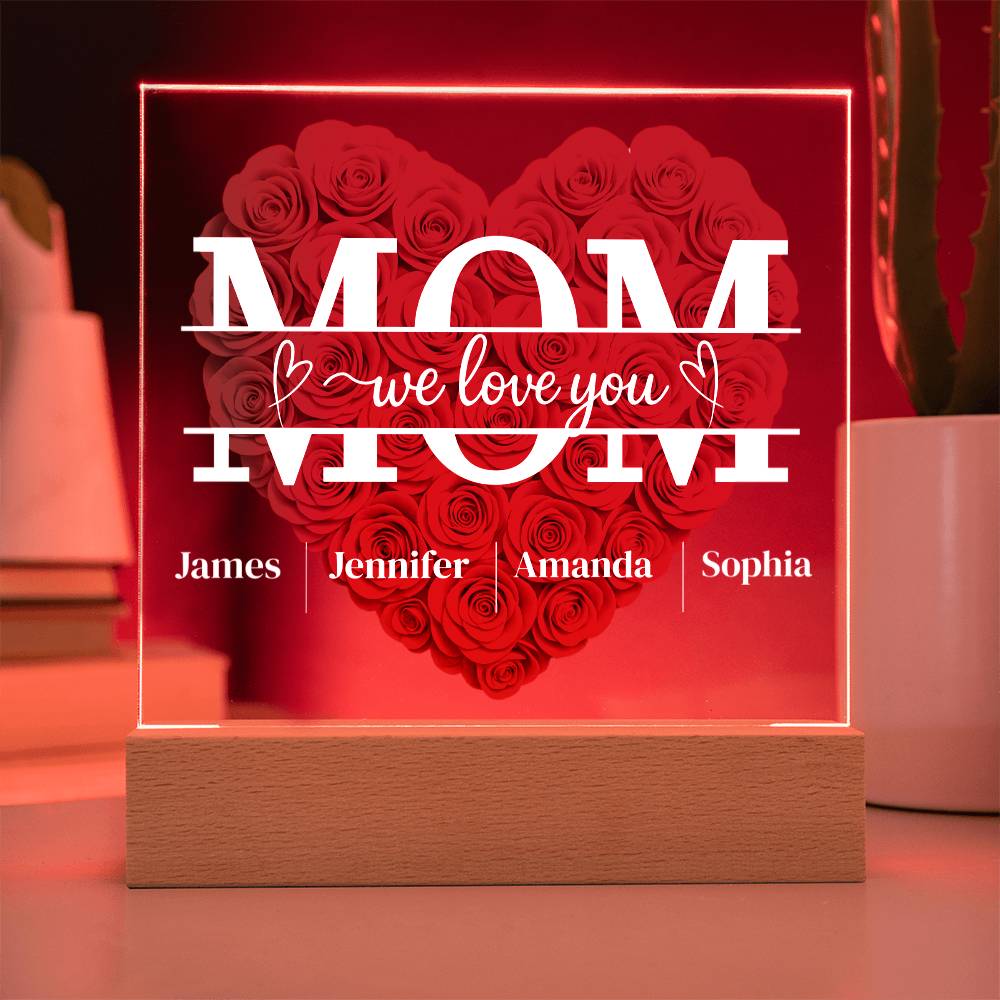 MOM Personalized Acrylic Square Plaque