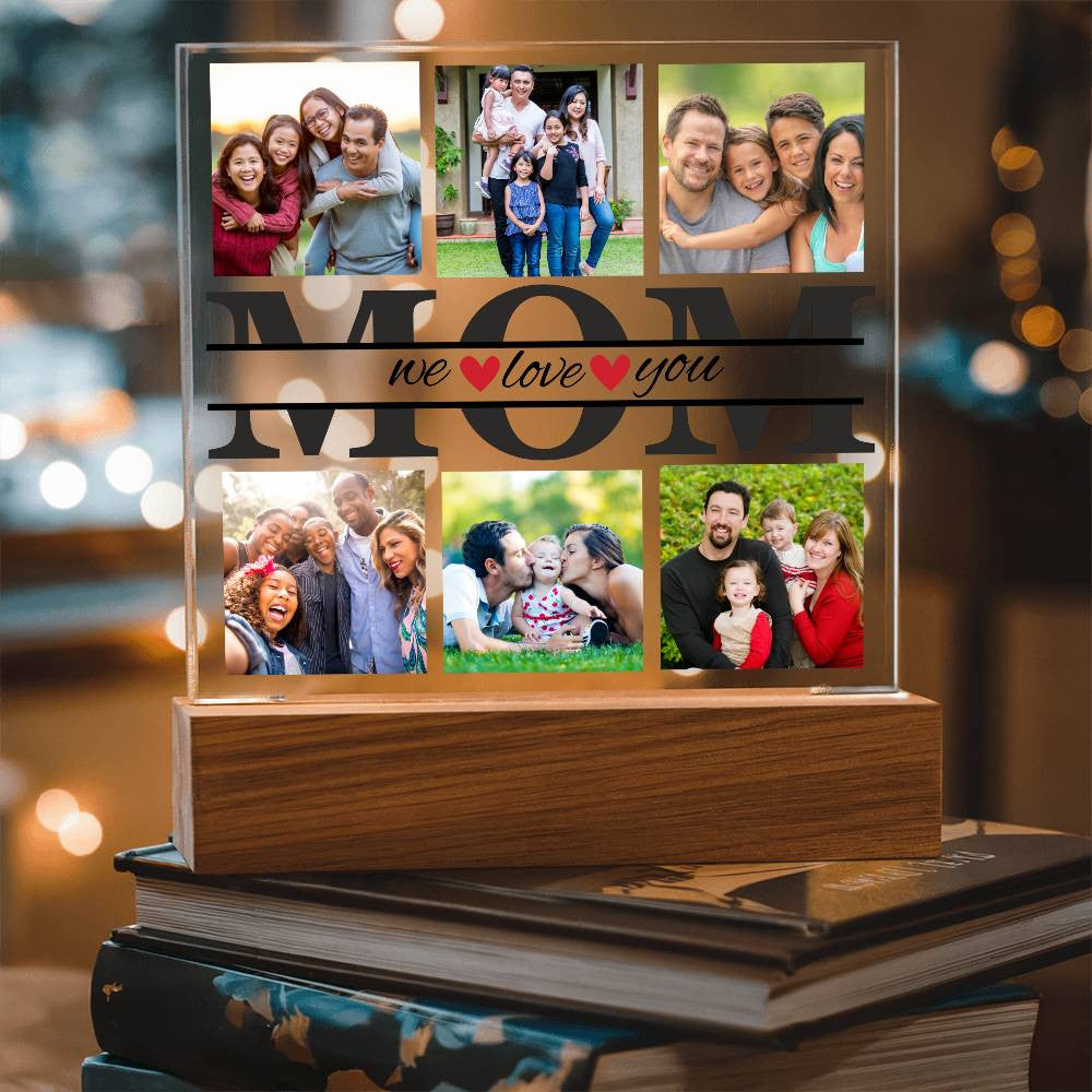 Personalized MOM Acrylic Square Plaque - Mother's Day Gift Idea