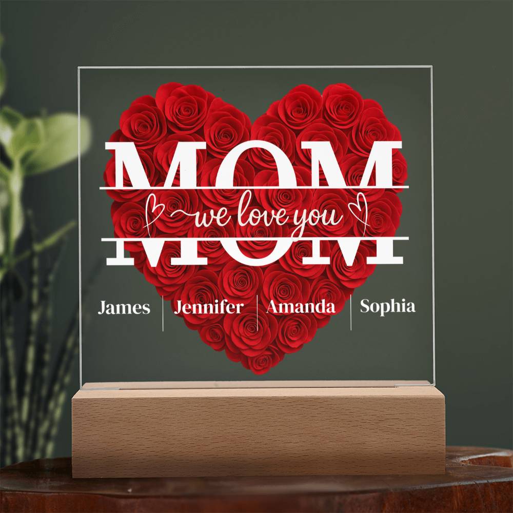 MOM Personalized Acrylic Square Plaque