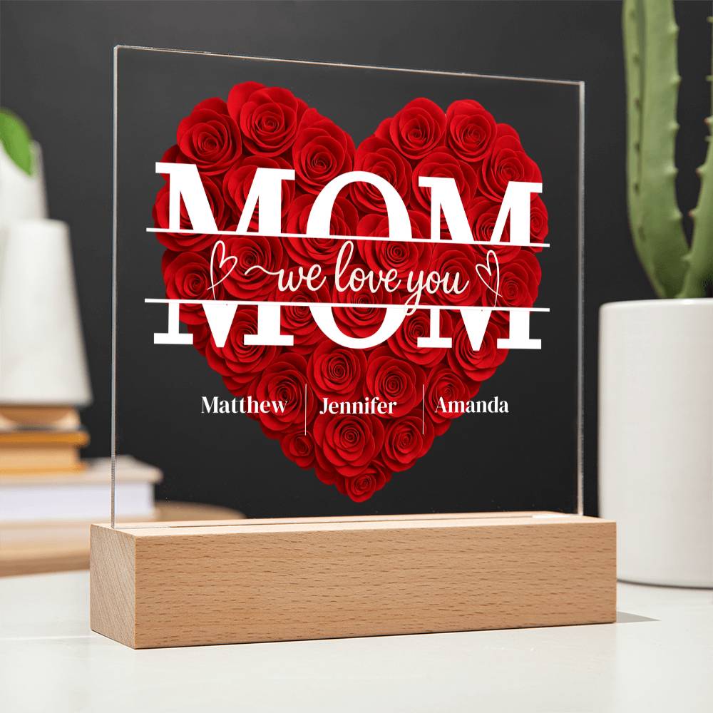 MOM Personalized Acrylic Square Plaque