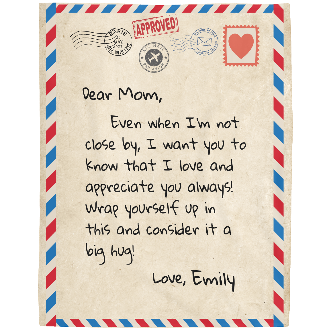 Personalized Mom Blanket Gift