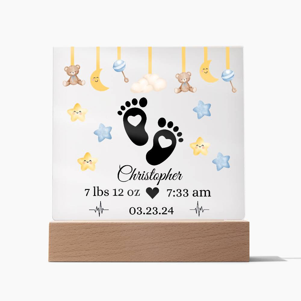 Baby Birthdate Acrylic Plaque - Personalize