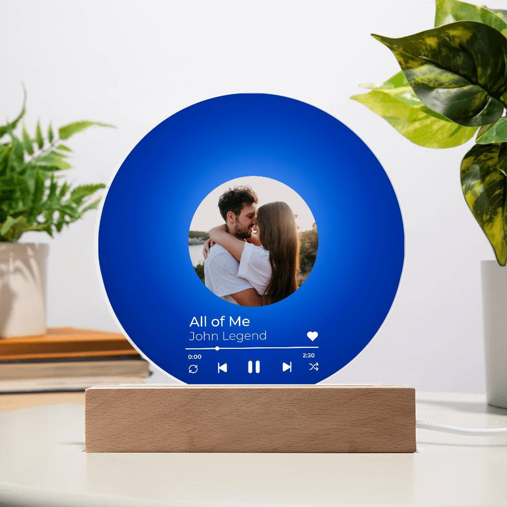 Personalized Vinyl Record with Photo - Acrylic Song Plaque