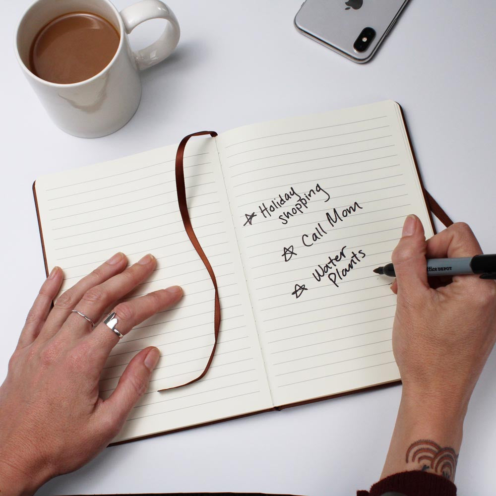 "Personalized Leather Journal" - Graduation Gift
