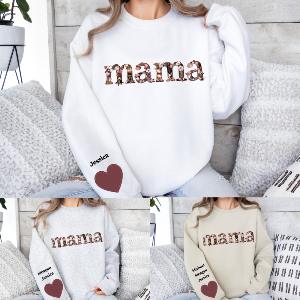 Personalized Mama Sweatshirt Gift