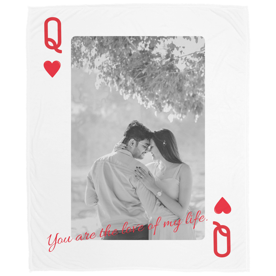 Personalized Queen Photo Blanket for Couples – Custom Anniversary & Valentine’s Gift (50×60 or 60×80)
