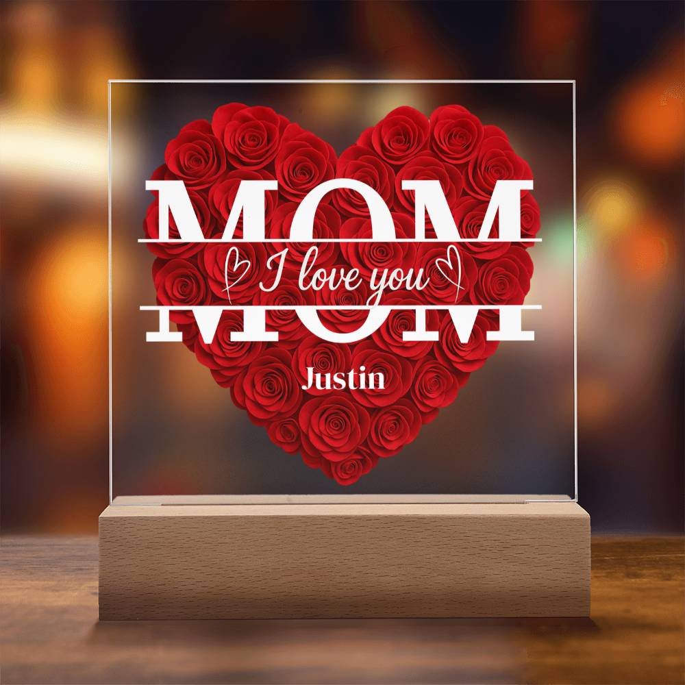 MOM Personalized Acrylic Square Plaque