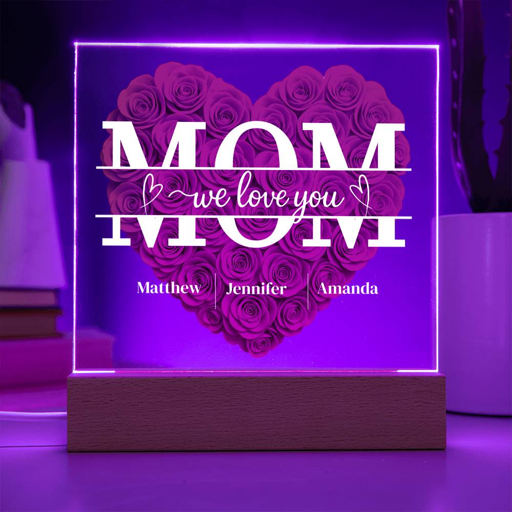 MOM Personalized Acrylic Square Plaque