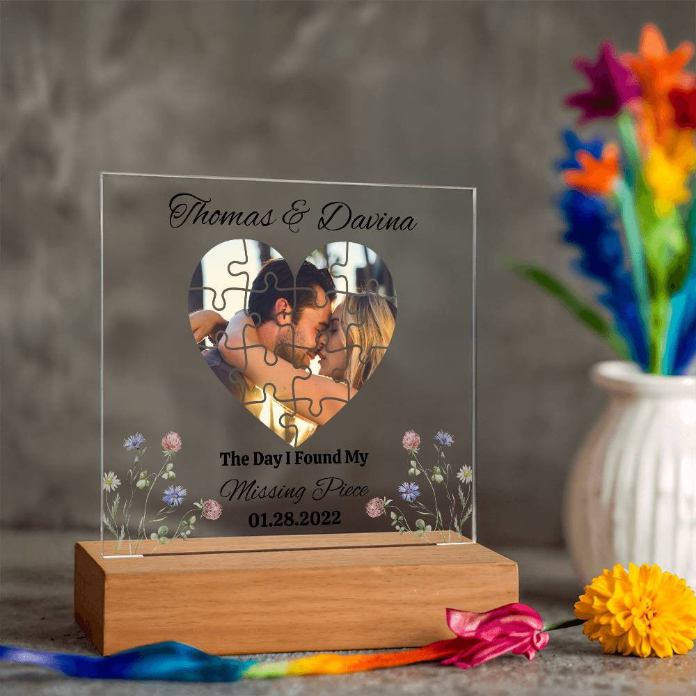 Personalized Valentine's Acrylic Plaque - Unique Gift for Loved Ones