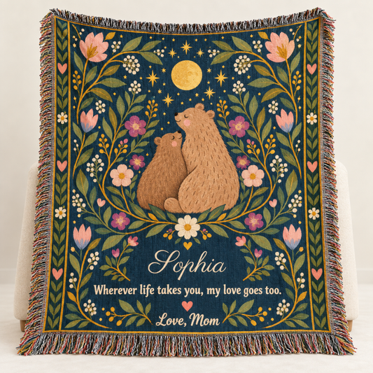 Personalized Daughter Woven Blanket from Mom